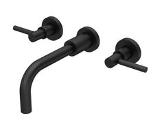 Hudson Reed Tec Lever Wall Mounted Basin Mixer Contemp Matt Black Brass 106x320x260mm - JJ Building Materials