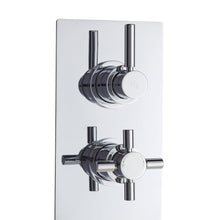 Hudson Reed Tec Pura Twin Thermostatic Shower Valve With Diverter Contemp Chrome Brass Abs 215x120x137mm - JJ Building Materials