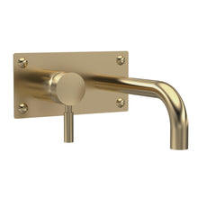 Hudson Reed Tec Single Lever Wall Mounted Basin Bath Filler Contemp Brushed Brass Brass 100x205x213mm - JJ Building Materials