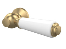 Hudson Reed Toilet Accessories Brushed Brass Ceramic Handle Wc Lever Trad 165x32x99mm - JJ Building Materials