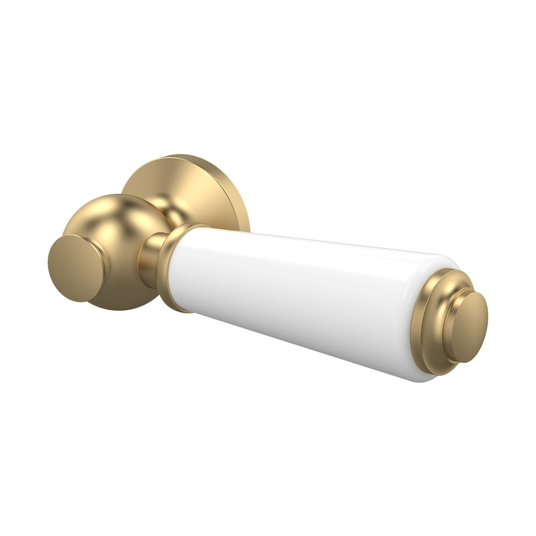 Hudson Reed Toilet Accessories Brushed Brass Ceramic Handle Wc Lever Trad 165x32x99mm - JJ Building Materials