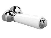 Hudson Reed Toilet Accessories Ceramic Wc Lever Trad Chrome/white Brass Ceramic 167x32x100mm - JJ Building Materials