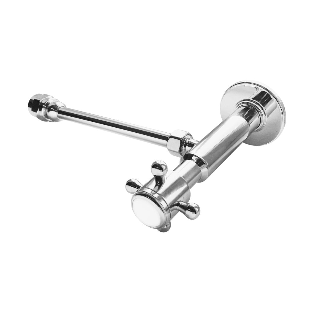 Hudson Reed Toilet Accessories Cistern Cut-off Valve Trad Chrome Brass 60x235x146mm - JJ Building Materials