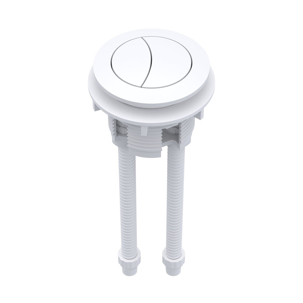 Hudson Reed Toilet Accessories Matt White Cistern Push Button Contemp Abs 160x45x45mm - JJ Building Materials