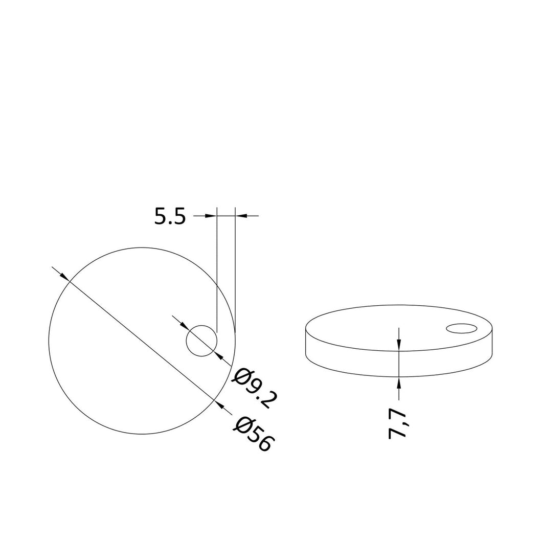 Hudson Reed Toilet Accessories Matt White Toilet Seat Cover Caps Contemp Stainless Steel 70x70x99mm - TSC101 - JJ Building Materials