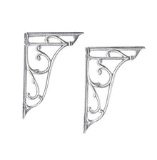 Hudson Reed Toilet Accessories Ornate Cistern Brackets Trad Chrome Brass 160x35x235mm - JJ Building Materials