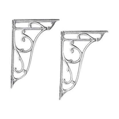 Hudson Reed Toilet Accessories Ornate Cistern Brackets Trad Chrome Brass 160x35x235mm - JJ Building Materials