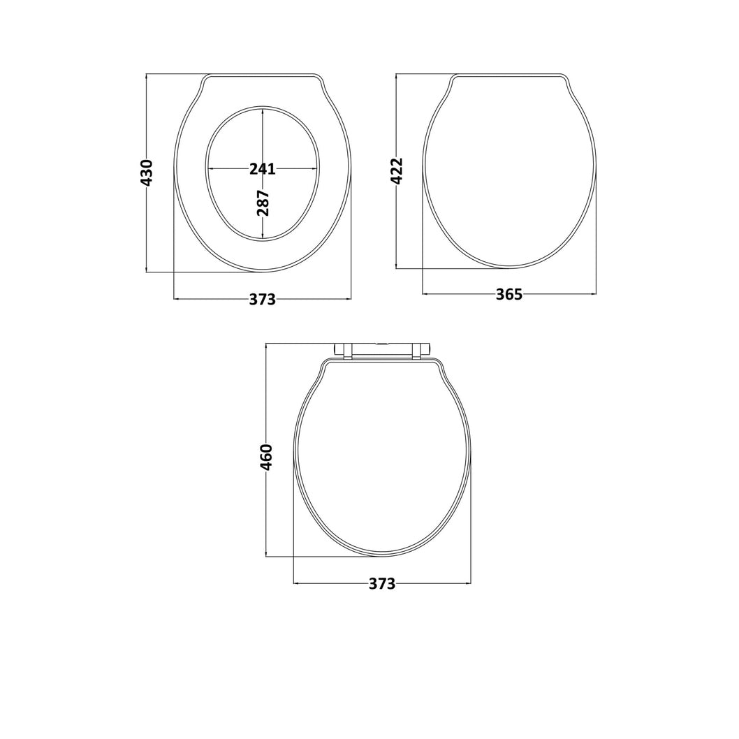 Hudson Reed Toilet Seats Chancery Toilet Seat Trad White MDF Vinyl,zinc Alloy - JJ Building Materials