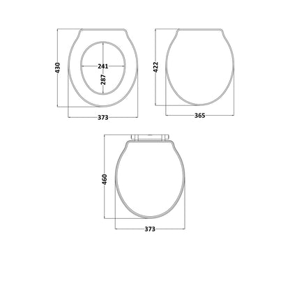Hudson Reed Toilet Seats Chancery Toilet Seat Trad White MDF Vinyl,zinc Alloy - JJ Building Materials
