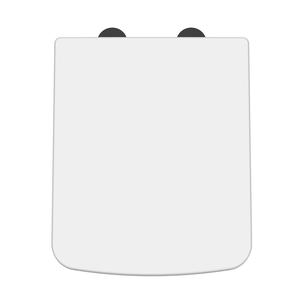 Hudson Reed Toilet Seats Square Soft Close Seat Contemp Gloss White Urea 70x358x435mm - NCH198B - JJ Building Materials