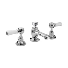 Hudson Reed Topaz 3 Tap Hole Basin Mixer Trad Chrome Brass 94x246x140mm - BC307HL - JJ Building Materials