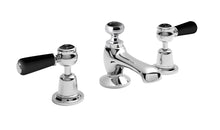 Hudson Reed Topaz 3 Tap Hole Basin Mixer Trad Chrome Brass 94x246x140mm - BC407DL - JJ Building Materials