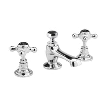 Hudson Reed Topaz 3 Tap Hole Basin Mixer Trad Chrome Brass 94x246x140mm - BC407HX - JJ Building Materials