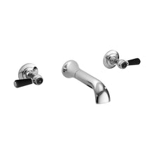 Hudson Reed Topaz 3 Tap Hole Wall Mounted Basin Mixer Trad Chrome Brass - BC417HL - JJ Building Materials