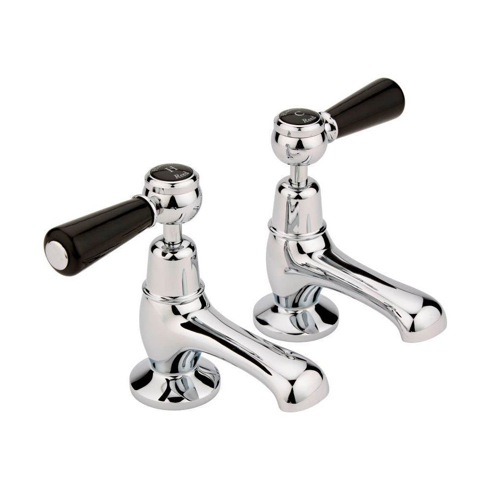 Hudson Reed Topaz Basin Taps Trad Chrome Brass 122x66x119mm - BC401DL - JJ Building Materials