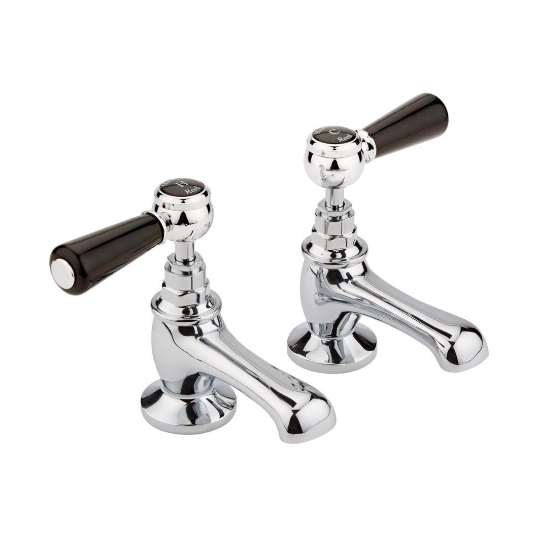 Hudson Reed Topaz Basin Taps Trad Chrome Brass 122x66x119mm - BC401HL - JJ Building Materials