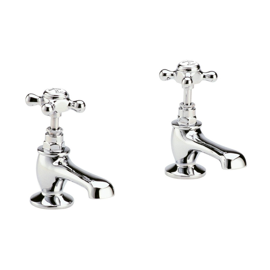 Hudson Reed Topaz Basin Taps Trad Chrome Brass 141x66x119mm - BC301HX - JJ Building Materials