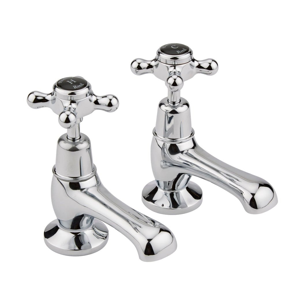 Hudson Reed Topaz Basin Taps Trad Chrome Brass 141x66x119mm - BC401DX - JJ Building Materials