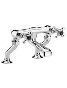 Hudson Reed Topaz Deck Mounted Bath Filler Trad Chrome Brass 187x262x217mm - BC403HX - JJ Building Materials