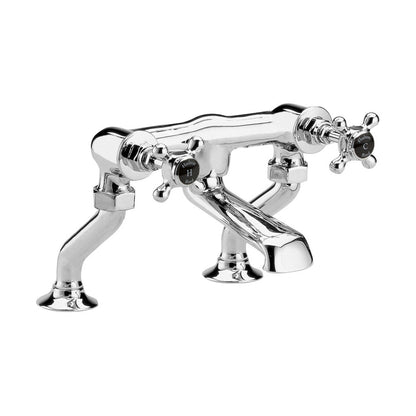 Hudson Reed Topaz Deck Mounted Bath Filler Trad Chrome Brass 187x262x217mm - BC403HX - JJ Building Materials