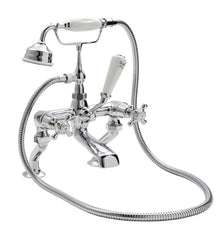 Hudson Reed Topaz Deck Mounted Bath Shower Mixer Trad Chrome Brass 320x350x155mm - BC304DX - JJ Building Materials