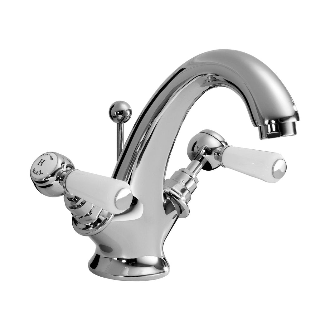 Hudson Reed Topaz Mono Basin Mixer Trad Chrome Brass 176x214x158mm - BC305HL - JJ Building Materials
