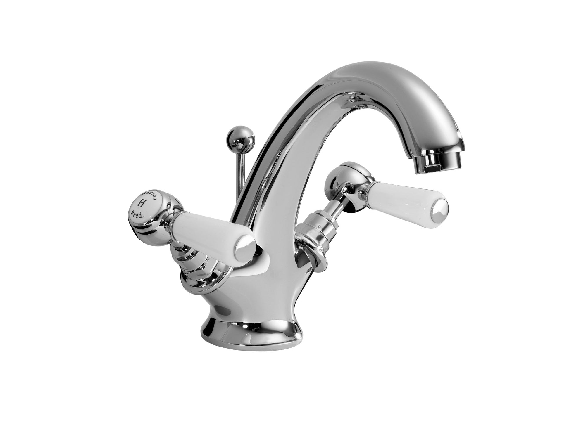 Hudson Reed Topaz Mono Basin Mixer Trad Chrome Brass 176x214x158mm - BC305HL - JJ Building Materials