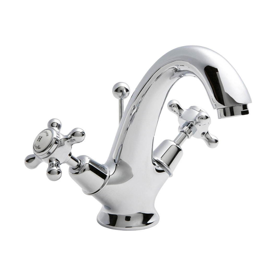 Hudson Reed Topaz Mono Basin Mixer Trad Chrome Brass 176x214x185mm - BC305DX - JJ Building Materials