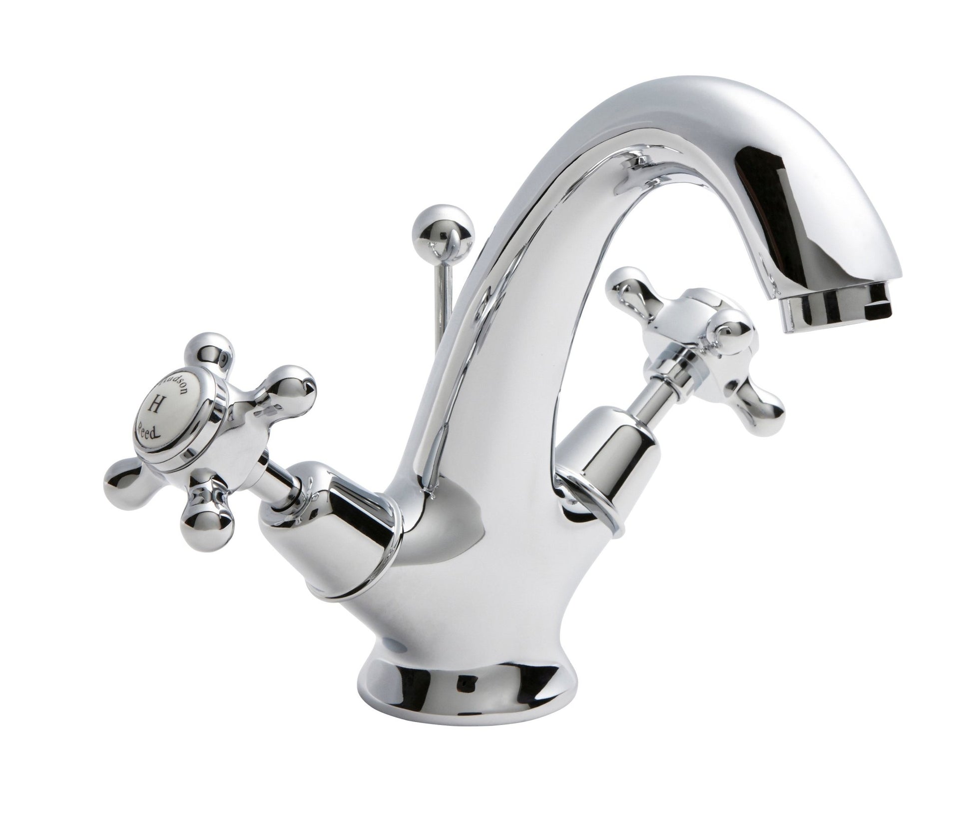 Hudson Reed Topaz Mono Basin Mixer Trad Chrome Brass 176x214x185mm - BC305DX - JJ Building Materials