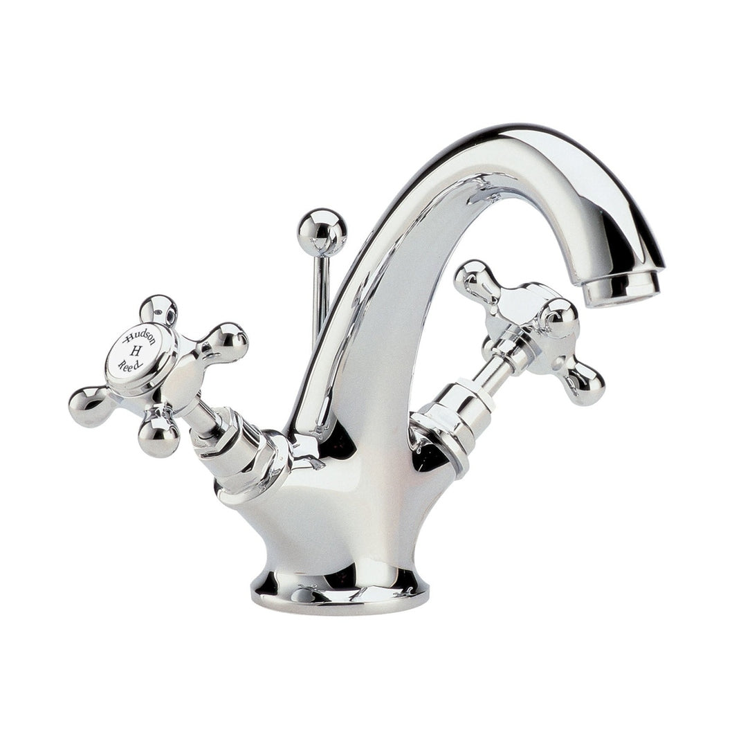 Hudson Reed Topaz Mono Basin Mixer Trad Chrome Brass 176x214x185mm - BC305HX - JJ Building Materials