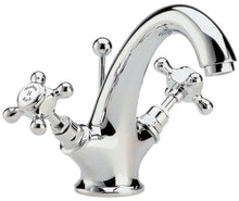 Hudson Reed Topaz Mono Basin Mixer Trad Chrome Brass 176x214x185mm - BC305HX - JJ Building Materials