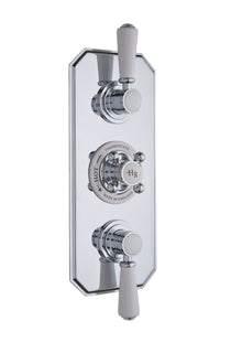 Hudson Reed Topaz Triple Concealed Shower Valve With Diverter Trad Chrome Brass Abs 320x120x135mm - TSVT005 - JJ Building Materials