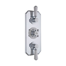 Hudson Reed Topaz Triple Thermostatic Shower Valve Trad Chrome Brass Abs 320x120x135mm - JJ Building Materials