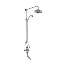 Hudson Reed Topaz Triple Thermostatic Shower Valve With Rigid Riser Trad Chrome Brass 1440x195x667mm - JJ Building Materials