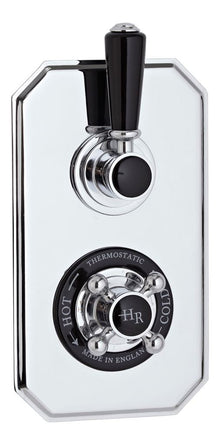 Hudson Reed Topaz Twin Concealed Shower Valve Trad Chrome Brass Abs 230x120x135mm - JJ Building Materials