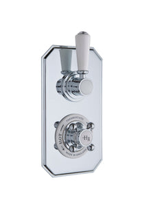Hudson Reed Topaz Twin Concealed Shower Valve With Diverter Trad Chrome Brass Abs 230x120x135mm - TSVT004 - JJ Building Materials