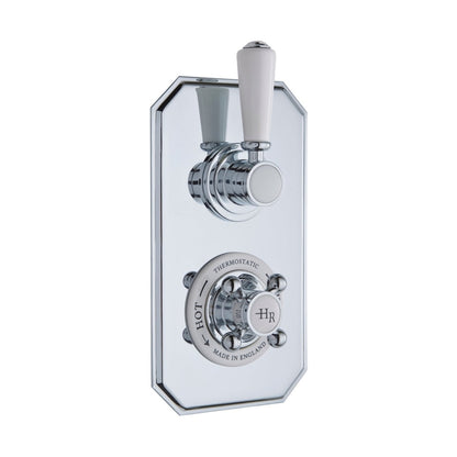 Hudson Reed Topaz Twin Concealed Shower Valve With Diverter Trad Chrome Brass Abs 230x120x135mm - TSVT004 - JJ Building Materials