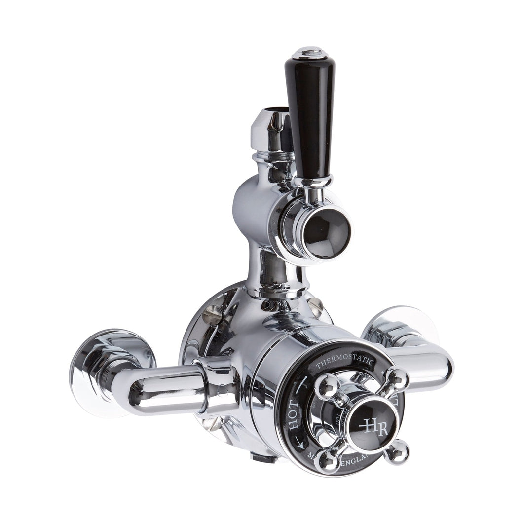 Hudson Reed Topaz Twin Exposed Shower Valve Trad Chrome Brass 206x195x135mm - JJ Building Materials