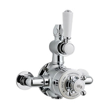 Hudson Reed Topaz Twin Thermostatic Shower Valve Trad Chrome Brass 206x195x135mm - JJ Building Materials