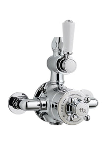 Hudson Reed Topaz Twin Thermostatic Shower Valve Trad Chrome Brass 206x195x135mm - JJ Building Materials