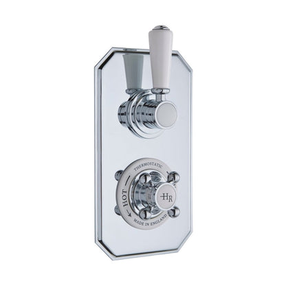 Hudson Reed Topaz Twin Thermostatic Shower Valve Trad Chrome Brass Abs 230x120x135mm - JJ Building Materials