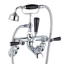 Hudson Reed Topaz Wall Mounted Bath Shower Mixer Trad Chrome Brass 320x350x155mm - BC404DLWM - JJ Building Materials