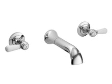 Hudson Reed Topaz Wall Mounted Bath Spout & Stop Taps Trad Chrome Brass - BC309HL - JJ Building Materials