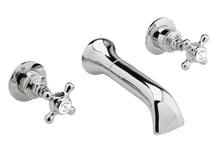 Hudson Reed Topaz Wall Mounted Bath Spout & Stop Taps Trad Chrome Brass - BC309HX - JJ Building Materials