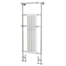 Hudson Reed Trad Column Radiators Brampton Towel Rail Trad Chrome/white Steel 1500x575x235mm - JJ Building Materials