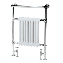 Hudson Reed Trad Column Radiators Harrow Trad Radiator Chrome/white Steel 963x673x230mm - JJ Building Materials
