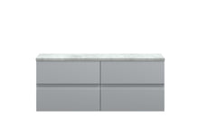 Hudson Reed Urban 1200mm Wall Hung 4 - drawer Unit & Laminate Worktop Contemp Satin Grey MFC Painted Matt 522x1205x390mm - URB204LBG2 - JJ Building Materials