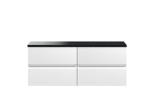 Hudson Reed Urban 1200mm Wall Hung 4 - drawer Unit & Laminate Worktop Contemp Satin White MFC Painted Matt 522x1205x390mm - URB104LSB2 - JJ Building Materials
