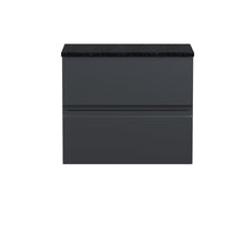 Hudson Reed Urban 600mm Wall Hung 2 Drawer Vanity & Laminate Top Contemp Soft Black MFC Painted Matt 522x610x390mm - URB1404LSB - JJ Building Materials