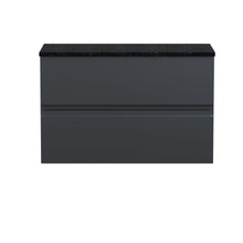 Hudson Reed Urban 800mm Wall Hung 2 Drawer Vanity & Laminate Top Contemp Soft Black MFC Painted Matt 522x810x390mm - URB1406LSB - JJ Building Materials